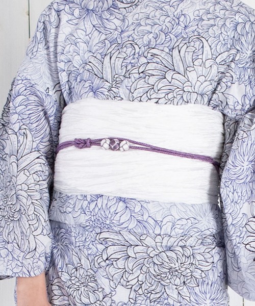 ゆかた館グレース(ユカタカングレース)の「帯飾り 三ツ玉(和装小物・レディース・ブラック/パープル/ブラウン/レッド/イエロー/ブルー/グリーン/マスタード/ブラック系・FREE)」の1枚目の写真