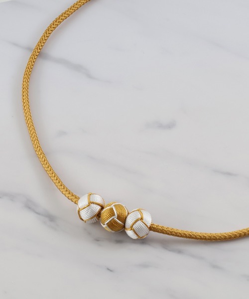 ゆかた館グレース(ユカタカングレース)の「帯飾り 三ツ玉(和装小物・レディース・ブラック/パープル/ブラウン/レッド/イエロー/ブルー/グリーン/マスタード/ブラック系・FREE)」の16枚目の写真