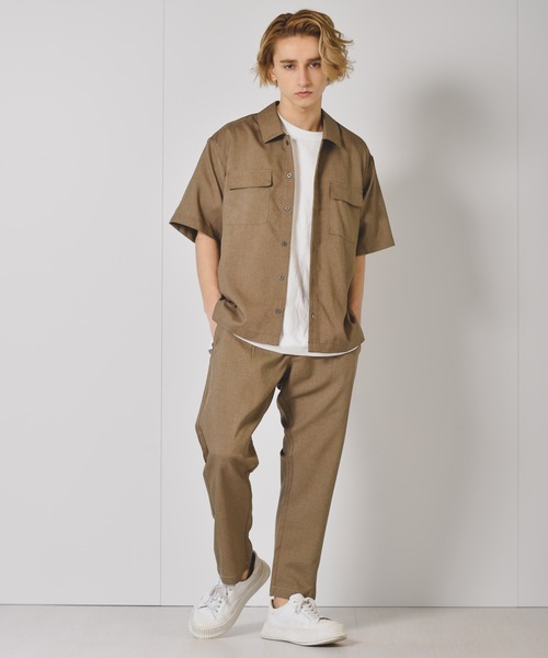 Starting Over（スターティングオーバー）の「ポリトロワイドタックパンツ セットアップ対応（その他パンツ・メンズ・ブラック/ベージュ/グレー/カーキ/ブルー/モカ/ブルー系1/ダークブルー/ホワイト/ブラウン・XL/L/M）」の17枚目の写真