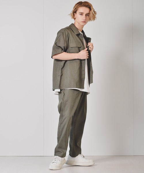 Starting Over（スターティングオーバー）の「ポリトロワイドタックパンツ セットアップ対応（その他パンツ・メンズ・ブラック/ベージュ/グレー/カーキ/ブルー/モカ/ブルー系1/ダークブルー/ホワイト/ブラウン・XL/L/M）」の18枚目の写真