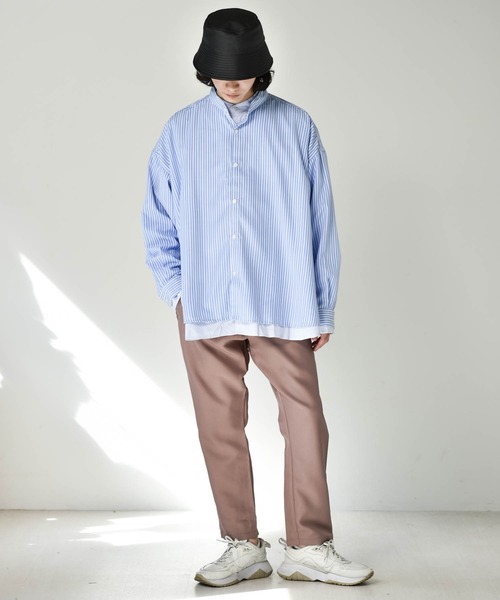 Starting Over（スターティングオーバー）の「ポリトロワイドタックパンツ セットアップ対応（その他パンツ・メンズ・ブラック/ベージュ/グレー/カーキ/ブルー/モカ/ブルー系1/ダークブルー/ホワイト/ブラウン・XL/L/M）」の20枚目の写真