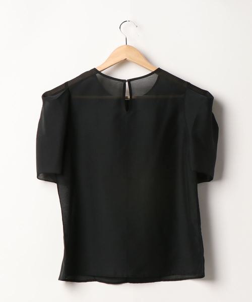 PAGEBOY（ページボーイ）の「シアーボリュームスリーブブラウス（シャツ/ブラウス・レディース・オフホワイト/ブラック・FREE）」の14枚目の写真