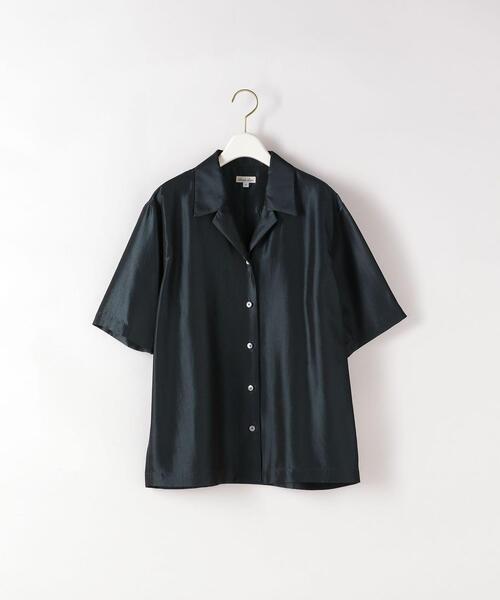 Steven Alan（スティーブンアラン）の「＜Steven Alan＞SHINY OPEN COLLAR SHIRT/シャツ（シャツ/ブラウス・レディース・ブラウン/ダークグリーン・MEDIUM/SMALL）」の19枚目の写真