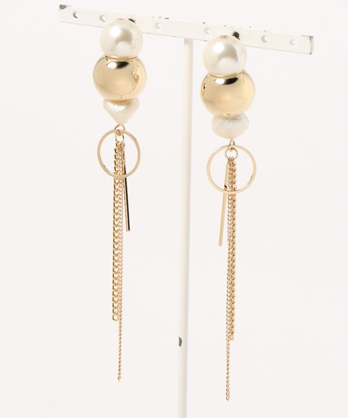 amplis(アンプリス)の「チェーンパールピアス/canble(ピアス(両耳用)・レディース・シルバー/ゴールド/ブルー・FREE)」の10枚目の写真