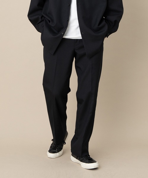 ADAM ET ROPE'（アダムエロペ）の「【NIKKE】CELL SERGE スラックス（スラックス・メンズ・ブラック/グレー・L/M）」の2枚目の写真