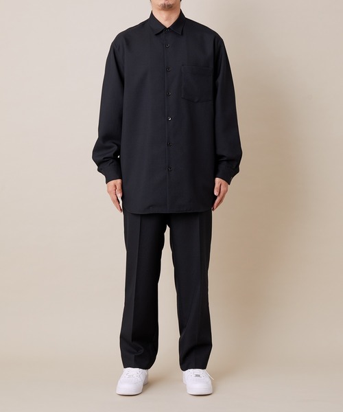 ADAM ET ROPE'（アダムエロペ）の「【NIKKE】CELL SERGE スラックス（スラックス・メンズ・ブラック/グレー・L/M）」の3枚目の写真