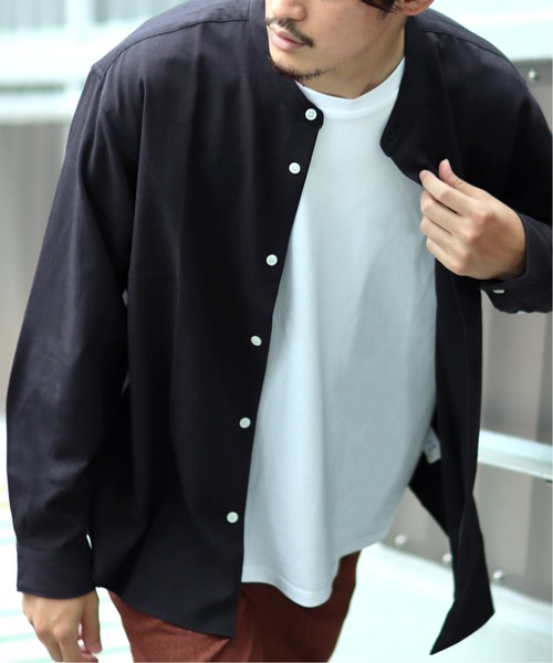 セール ストレッチ バンドカラー とろみシャツ シャツ ブラウス Journal Standard ジャーナルスタンダード のファッション通販 Zozotown