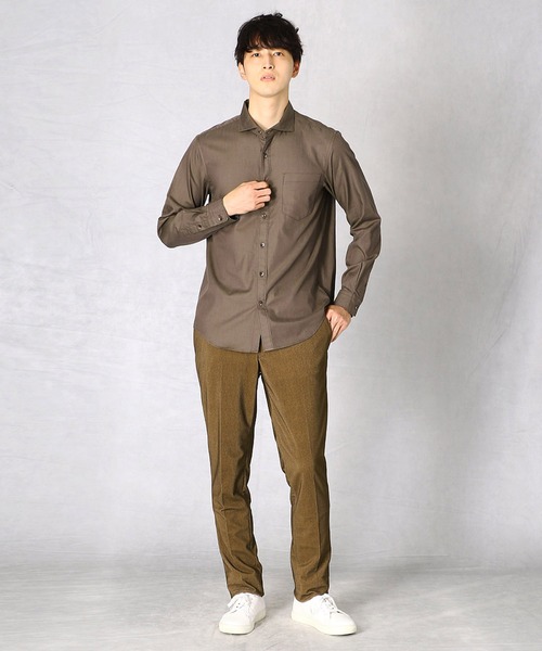 COMME CA MEN（コムサメン）の「シャイニーダンガリーシャツ（シャツ/ブラウス・メンズ・ブラウン/ブラック・SMALL/MEDIUM/LARGE）」の3枚目の写真