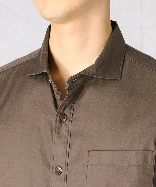 COMME CA MEN（コムサメン）の「シャイニーダンガリーシャツ（シャツ/ブラウス・メンズ・ブラウン/ブラック・SMALL/MEDIUM/LARGE）」の6枚目の写真