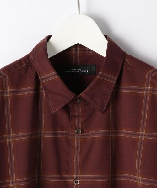 green label relaxing（グリーンレーベルリラクシング）の「CM ポプリン チェック ジャストルーズ 長袖 シャツ（シャツ/ブラウス・メンズ・ベージュ/ブラック/ワインレッド・X-LARGE/SMALL/MEDIUM/LARGE）」の18枚目の写真