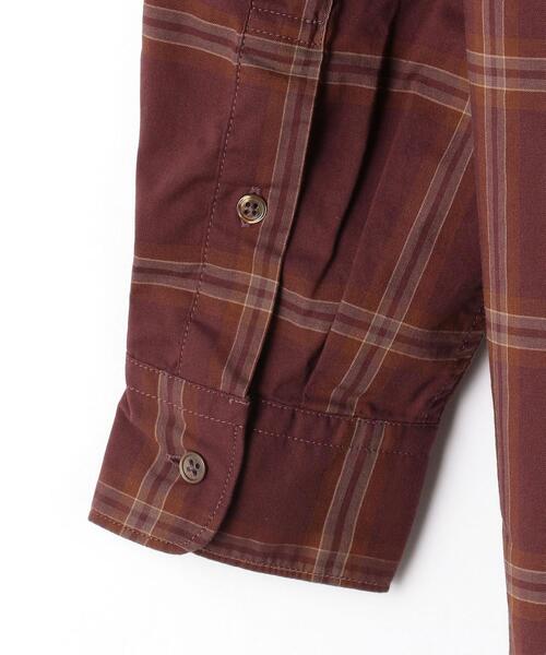 green label relaxing（グリーンレーベルリラクシング）の「CM ポプリン チェック ジャストルーズ 長袖 シャツ（シャツ/ブラウス・メンズ・ベージュ/ブラック/ワインレッド・X-LARGE/SMALL/MEDIUM/LARGE）」の8枚目の写真