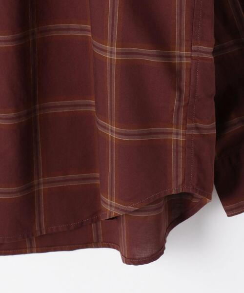 green label relaxing（グリーンレーベルリラクシング）の「CM ポプリン チェック ジャストルーズ 長袖 シャツ（シャツ/ブラウス・メンズ・ベージュ/ブラック/ワインレッド・X-LARGE/SMALL/MEDIUM/LARGE）」の9枚目の写真