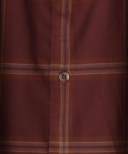 green label relaxing（グリーンレーベルリラクシング）の「CM ポプリン チェック ジャストルーズ 長袖 シャツ（シャツ/ブラウス・メンズ・ベージュ/ブラック/ワインレッド・X-LARGE/SMALL/MEDIUM/LARGE）」の10枚目の写真