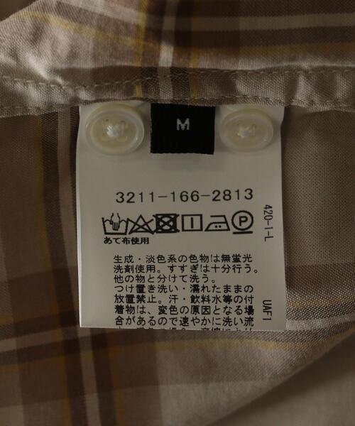 green label relaxing（グリーンレーベルリラクシング）の「CM ポプリン チェック ジャストルーズ 長袖 シャツ（シャツ/ブラウス・メンズ・ベージュ/ブラック/ワインレッド・X-LARGE/SMALL/MEDIUM/LARGE）」の6枚目の写真