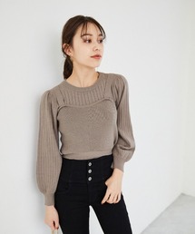 Heather | ビスチェＳＥＴリブプルオーバー　918048(ニット/セーター)