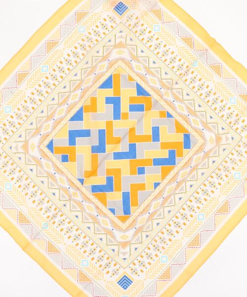 チチカカ（チチカカ）の「キカプリントスカーフ（ストール/ショール・レディース・イエロー/ブラウン・FREE）」の3枚目の写真