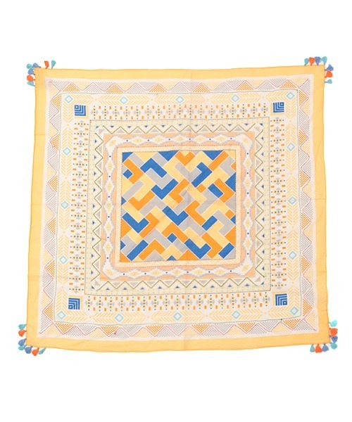 チチカカ（チチカカ）の「キカプリントスカーフ（ストール/ショール・レディース・イエロー/ブラウン・FREE）」の10枚目の写真