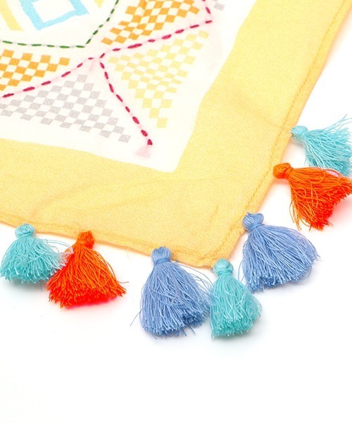 チチカカ（チチカカ）の「キカプリントスカーフ（ストール/ショール・レディース・イエロー/ブラウン・FREE）」の12枚目の写真