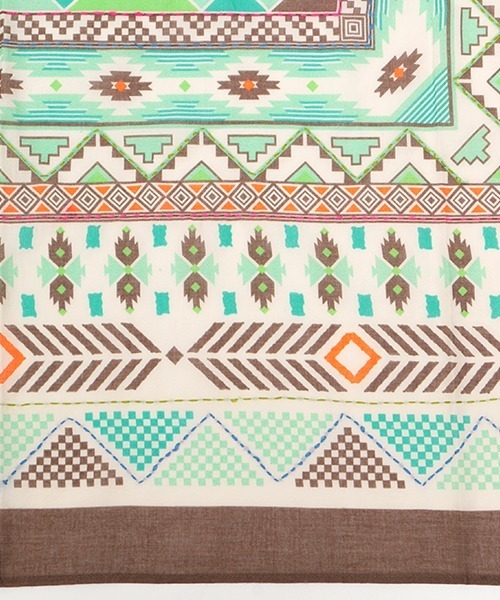 チチカカ（チチカカ）の「キカプリントスカーフ（ストール/ショール・レディース・イエロー/ブラウン・FREE）」の14枚目の写真