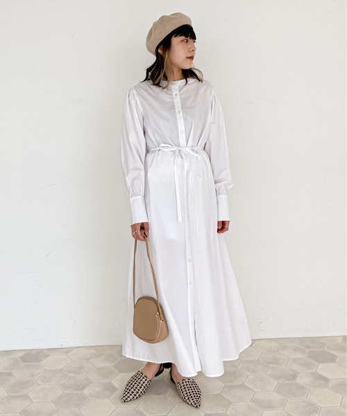 EPIMI E'PIMMY（エピミエピミー）の「マルチウェイボリュームスリーブシャツワンピ（シャツワンピース・レディース・チャコールグレー/ベージュ/オフホワイト・MEDIUM）」の19枚目の写真