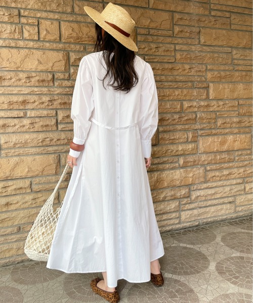 EPIMI E'PIMMY（エピミエピミー）の「マルチウェイボリュームスリーブシャツワンピ（シャツワンピース・レディース・チャコールグレー/ベージュ/オフホワイト・MEDIUM）」の21枚目の写真