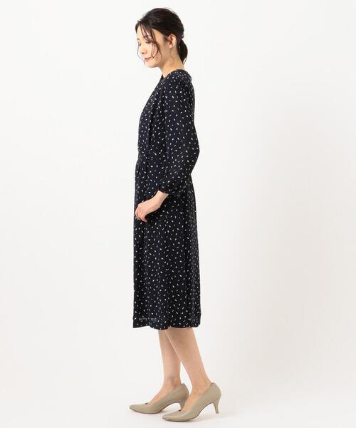 J.PRESS（ジェイプレス）の「【洗える】フェザージオメトリックプリント ワンピース（ドレス・レディース・ネイビー系5/サックスブルー系5・11/9）」の8枚目の写真