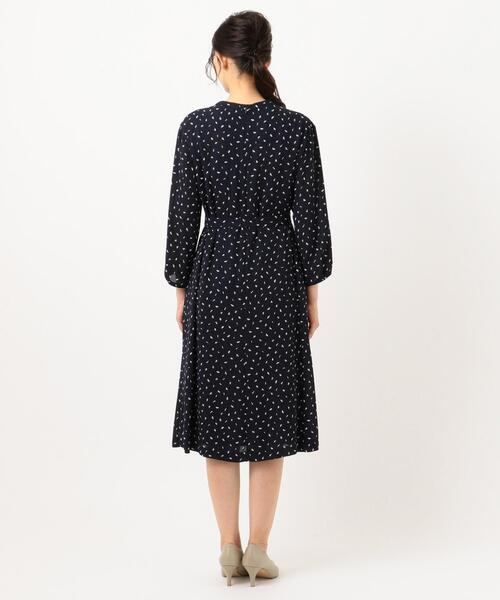 J.PRESS（ジェイプレス）の「【洗える】フェザージオメトリックプリント ワンピース（ドレス・レディース・ネイビー系5/サックスブルー系5・11/9）」の9枚目の写真
