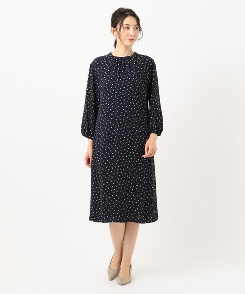 J.PRESS（ジェイプレス）の「【洗える】フェザージオメトリックプリント ワンピース（ドレス・レディース・ネイビー系5/サックスブルー系5・11/9）」の16枚目の写真