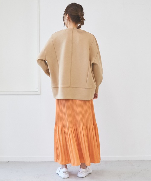 AZUL ENCANTO（アズールエンカント）の「ヴィンテージサテンプリーツスカート（スカート・レディース・オフホワイト/ライトグレー/オレンジ・FREE）」の13枚目の写真