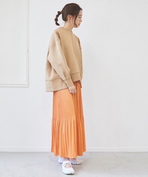 AZUL ENCANTO（アズールエンカント）の「ヴィンテージサテンプリーツスカート（スカート・レディース・オフホワイト/ライトグレー/オレンジ・FREE）」の14枚目の写真