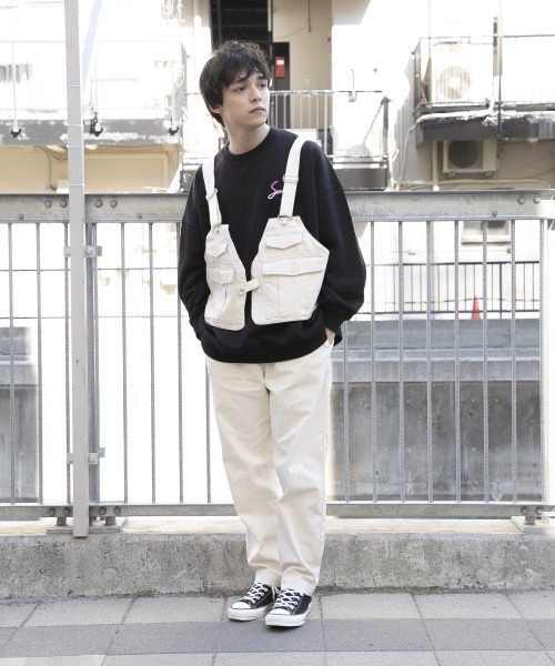 RAGEBLUE（レイジブルー）の「カツラギコットン/ワークベスト/926170（ベスト・メンズ・ブラック/オフホワイト・FREE）」の13枚目の写真