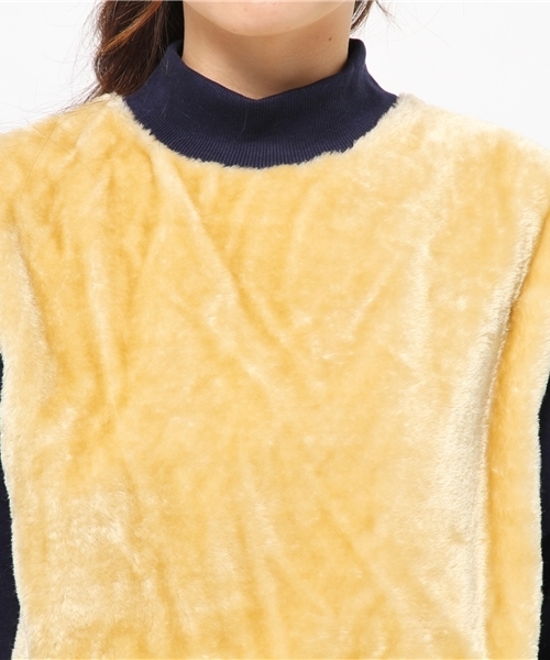 WEGO（ウィゴー）の「WEGO/ファー切替スウェット（スウェット・レディース・オフホワイト/ネイビー・FREE）」の5枚目の写真