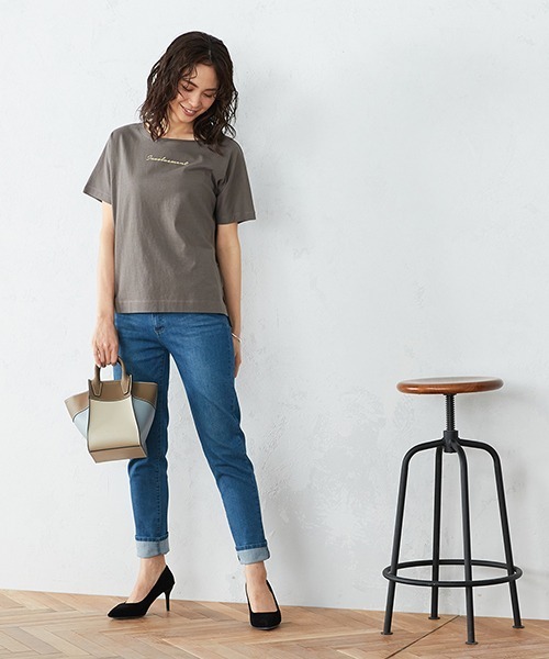 COMME CA ISM（コムサイズム）の「《コットン》 ドルマンスリーブ ロゴプリント Ｔシャツ（Tシャツ/カットソー・レディース・ホワイト/ローズ/カーキ/ブラック・SMALL/MEDIUM/LARGE）」の17枚目の写真