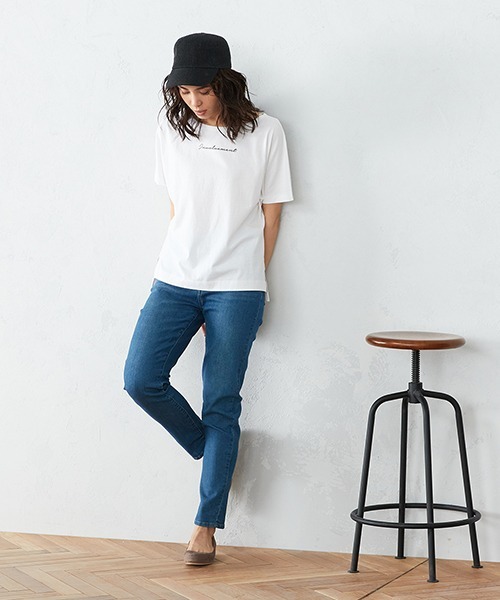 COMME CA ISM（コムサイズム）の「《コットン》 ドルマンスリーブ ロゴプリント Ｔシャツ（Tシャツ/カットソー・レディース・ホワイト/ローズ/カーキ/ブラック・SMALL/MEDIUM/LARGE）」の11枚目の写真