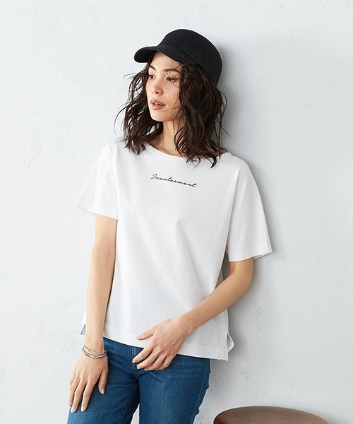 COMME CA ISM（コムサイズム）の「《コットン》 ドルマンスリーブ ロゴプリント Ｔシャツ（Tシャツ/カットソー・レディース・ホワイト/ローズ/カーキ/ブラック・SMALL/MEDIUM/LARGE）」の19枚目の写真