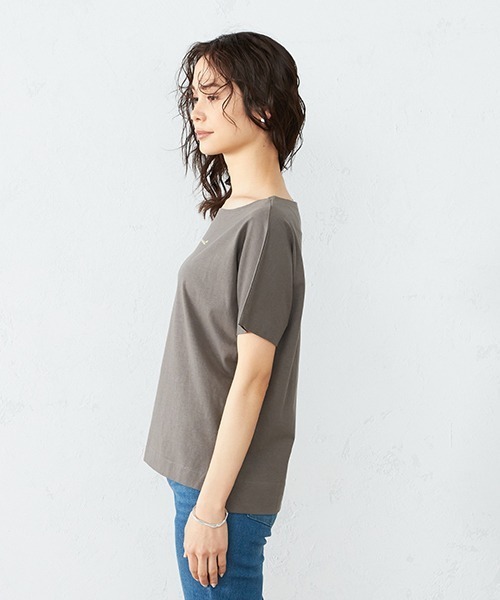 COMME CA ISM（コムサイズム）の「《コットン》 ドルマンスリーブ ロゴプリント Ｔシャツ（Tシャツ/カットソー・レディース・ホワイト/ローズ/カーキ/ブラック・SMALL/MEDIUM/LARGE）」の7枚目の写真