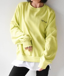 muure | レイヤード風ワンポイントロゴビッグシルエットプルオーバー(Tシャツ/カットソー)