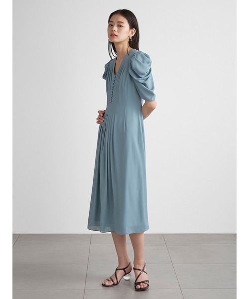ワンピース ドレス ワンピース Lilyシフォンタックワンピース ワンピース Lily Brown リリーブラウン のファッション ワンピース ドレス ワンピース Lilyシフォンタックワンピース ワンピース Lily Brown リリーブラウン のファッション