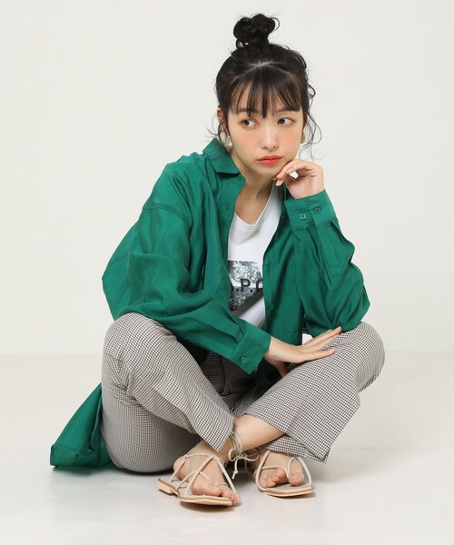 FREAK'S STORE（フリークスストア）の「ビッグシャツ（シャツ/ブラウス・レディース・ブラック/ゴールド/グリーン・ﾌﾘ-）」の11枚目の写真