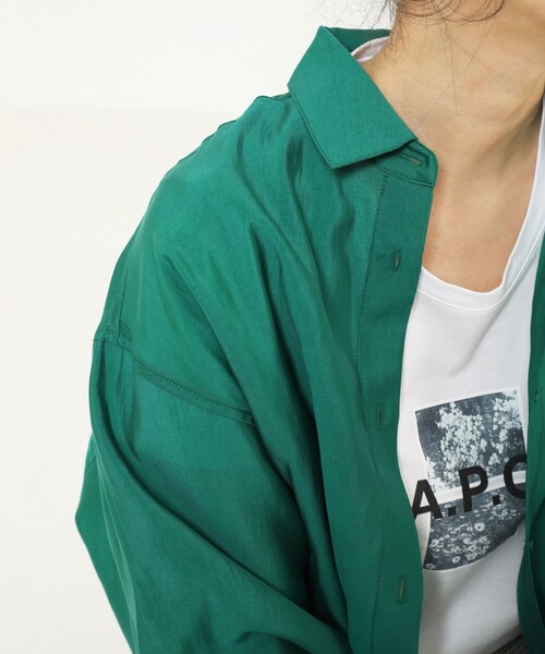 FREAK'S STORE（フリークスストア）の「ビッグシャツ（シャツ/ブラウス・レディース・ブラック/ゴールド/グリーン・ﾌﾘ-）」の7枚目の写真