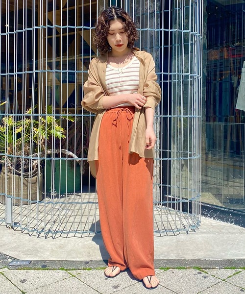 FREAK'S STORE（フリークスストア）の「ビッグシャツ（シャツ/ブラウス・レディース・ブラック/ゴールド/グリーン・ﾌﾘ-）」の6枚目の写真