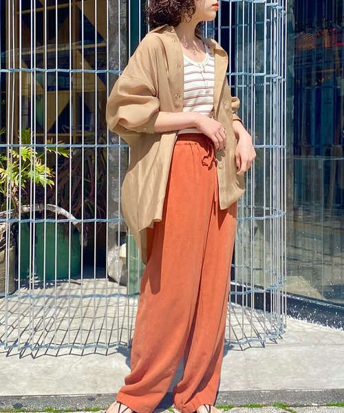 FREAK'S STORE（フリークスストア）の「ビッグシャツ（シャツ/ブラウス・レディース・ブラック/ゴールド/グリーン・ﾌﾘ-）」の5枚目の写真