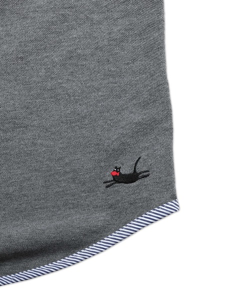 Design Tshirts Store graniph（デザイン　ティーシャツ　ストア　グラニフ）の「キャッツキャッチングフィッシュ | ピケコンビ半袖シャツ(ヘザーグレー)（シャツ/ブラウス・メンズ・ヘザーグレー・SMALL/MEDIUM/X-LARGE/LARGE）」の10枚目の写真