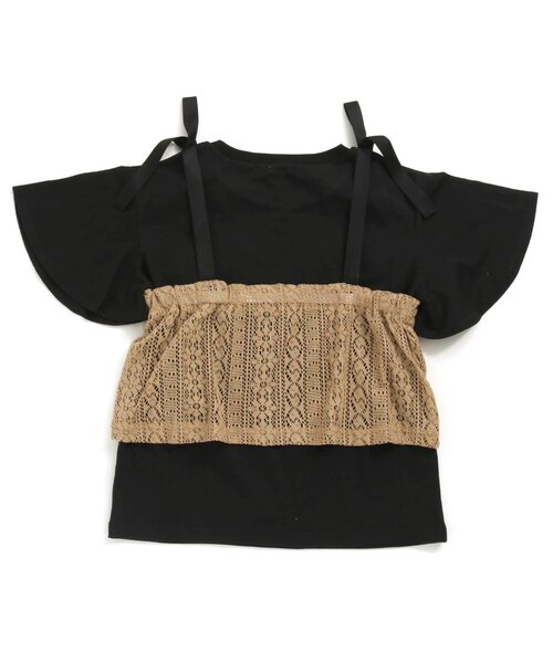 algy(アルジー)の「クロシェキャミ&Tセット(その他トップス・キッズ・レッド/ベージュ/ブラック・XX-SMALL/MEDIUM/SMALL/X-SMALL)」の4枚目の写真