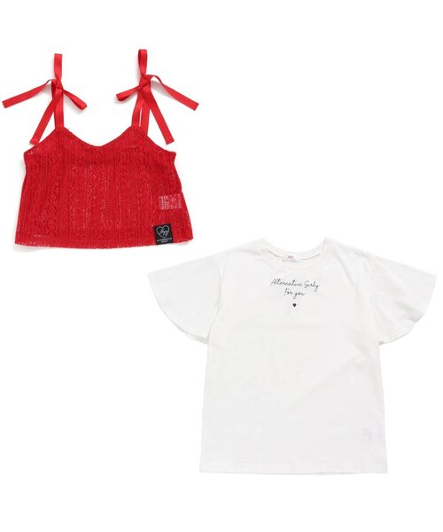 algy(アルジー)の「クロシェキャミ&Tセット(その他トップス・キッズ・レッド/ベージュ/ブラック・XX-SMALL/MEDIUM/SMALL/X-SMALL)」の16枚目の写真