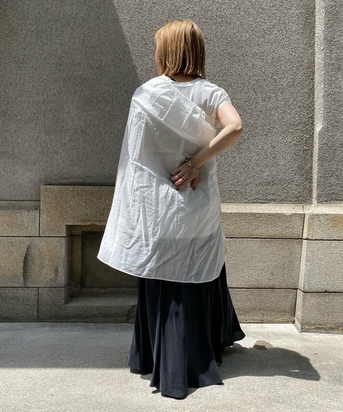 DouDou（ドゥドゥ）の「キュプラフレアスカート（スカート・レディース・ブラック/ブルー/グレイッシュベージュ・FREE）」の11枚目の写真