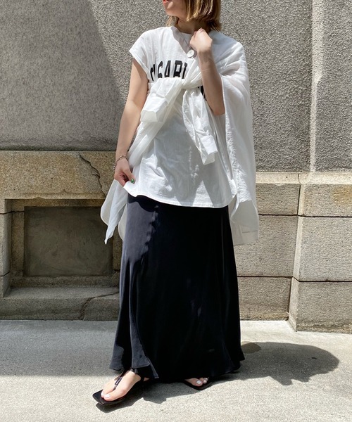 DouDou（ドゥドゥ）の「キュプラフレアスカート（スカート・レディース・ブラック/ブルー/グレイッシュベージュ・FREE）」の22枚目の写真