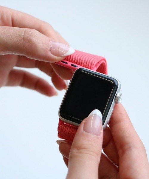 SiNCERE（シンシア）の「Apple Watch Band/アップルウォッチ バンド ストレッチナイロンタイプ 〈38-40mm、42-44mm用〉（デジタル腕時計・メンズ・ブラック/レッド/ミント/ロイヤルブルー/ブラウン/ピンク/バーガンディー/ネイビー/オリーブ/ピンクベージュ/ダークネイビー/ホワイト/グレー/イエロー/ローズ・38/42）」の15枚目の写真