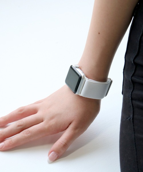 SiNCERE（シンシア）の「Apple Watch Band/アップルウォッチ バンド ストレッチナイロンタイプ 〈38-40mm、42-44mm用〉（デジタル腕時計・メンズ・ブラック/レッド/ミント/ロイヤルブルー/ブラウン/ピンク/バーガンディー/ネイビー/オリーブ/ピンクベージュ/ダークネイビー/ホワイト/グレー/イエロー/ローズ・38/42）」の17枚目の写真