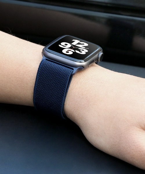 SiNCERE（シンシア）の「Apple Watch Band/アップルウォッチ バンド ストレッチナイロンタイプ 〈38-40mm、42-44mm用〉（デジタル腕時計・メンズ・ブラック/レッド/ミント/ロイヤルブルー/ブラウン/ピンク/バーガンディー/ネイビー/オリーブ/ピンクベージュ/ダークネイビー/ホワイト/グレー/イエロー/ローズ・38/42）」の18枚目の写真